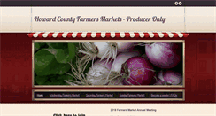 Desktop Screenshot of howardcountyfarmersmarkets.com