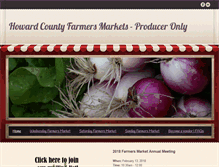 Tablet Screenshot of howardcountyfarmersmarkets.com